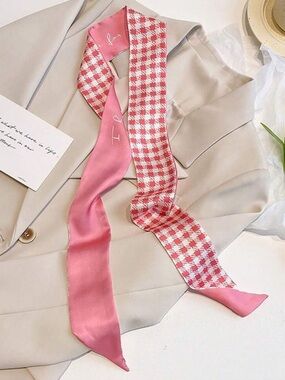 Houndstooth Skinny Scarf M1671